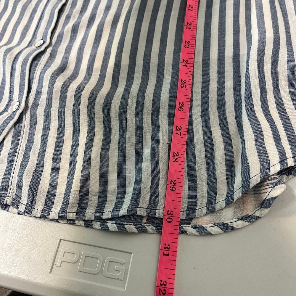 Anthropologie Cloth & Stone Striped Off Shoulder Tunic Shirt Dress Spring Large - Picture 6 of 8